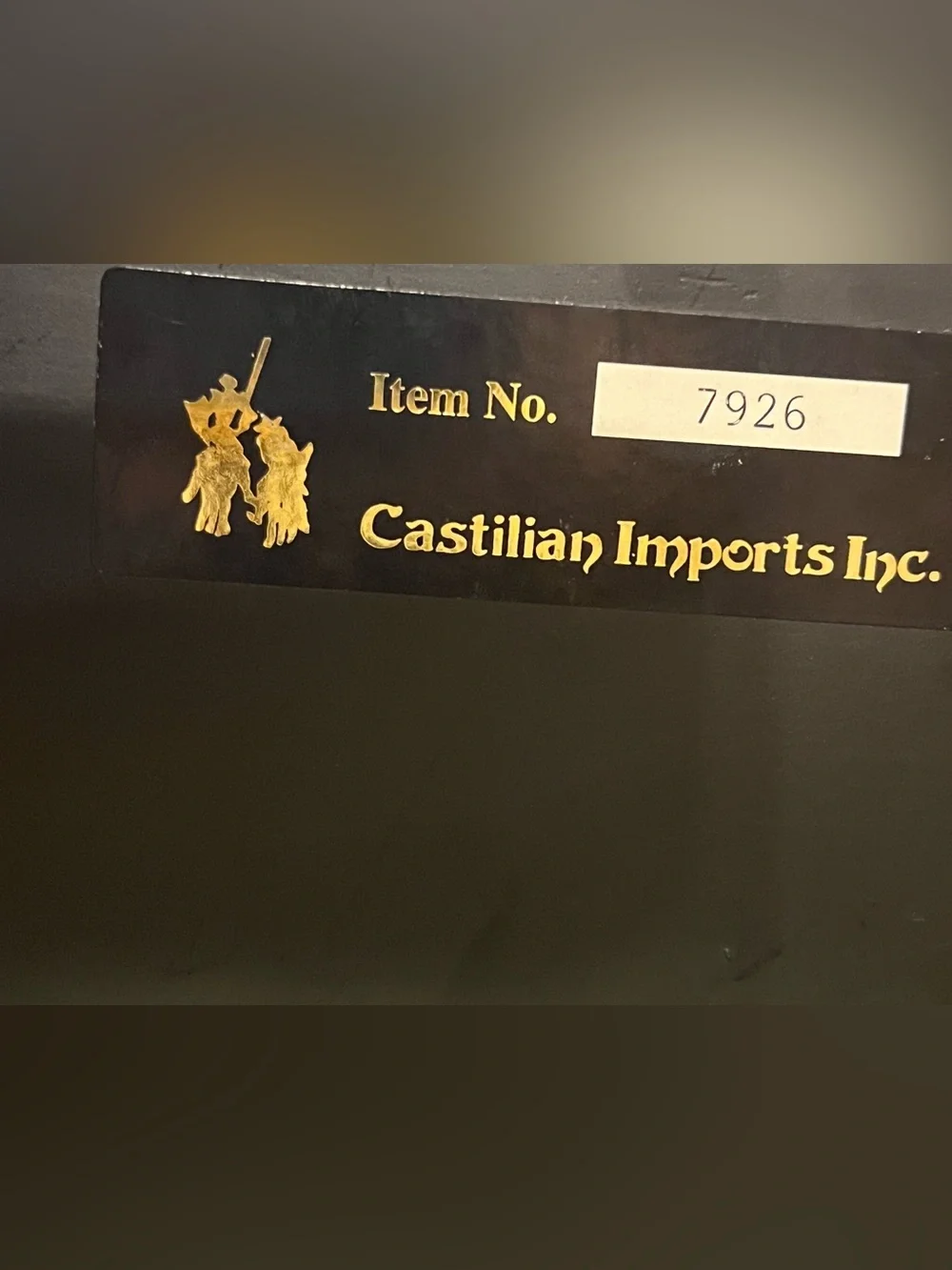 Castilian Imports Inc. No. 7926  Wood Decorative Storage Box Bronze Ram’s Headh